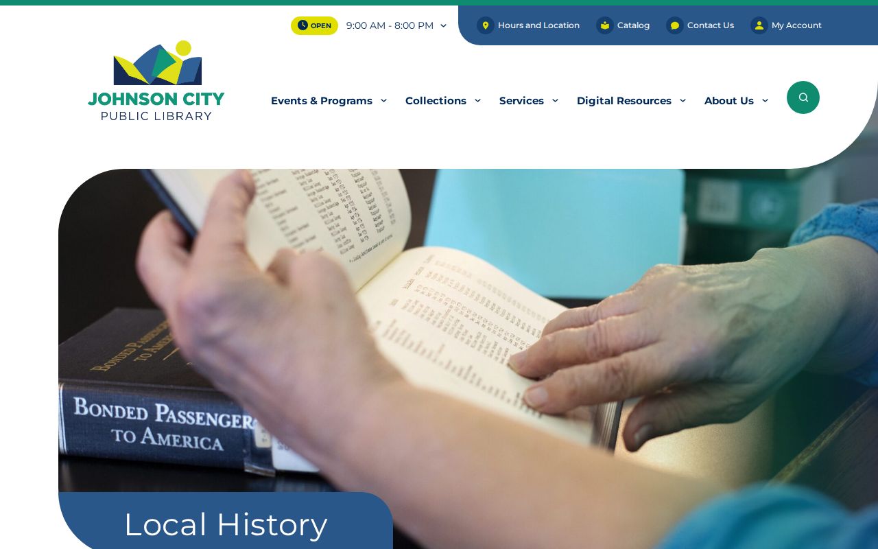 Johnson City city directory research in the Tennessee Room